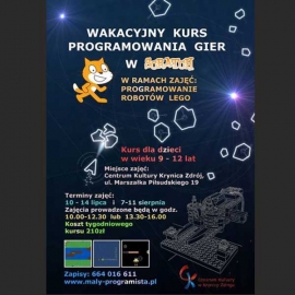 Wakacyjny kurs programowania gier.