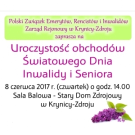 Światowy dzień inwalidy i seniora w Krynicy. Jak bedziemy go obchodzić?